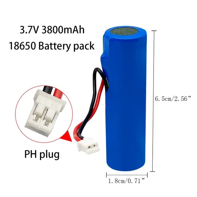 3.7 V 18650 baterijski paket s PH konektorom